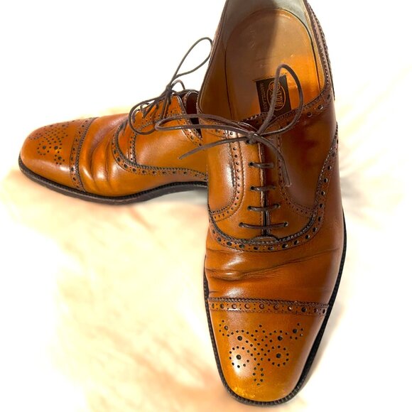 Sutor Mantellassi men\'s British tan wing tip Oxford shoes main image 7